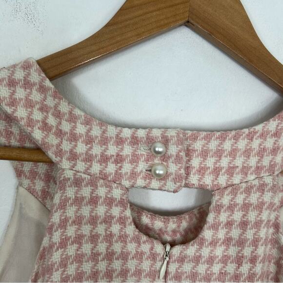 Florence Eiseman Wool Blend Houndstooth Pink White Tweed Dress Girl Size 16 - Picture 5 of 12